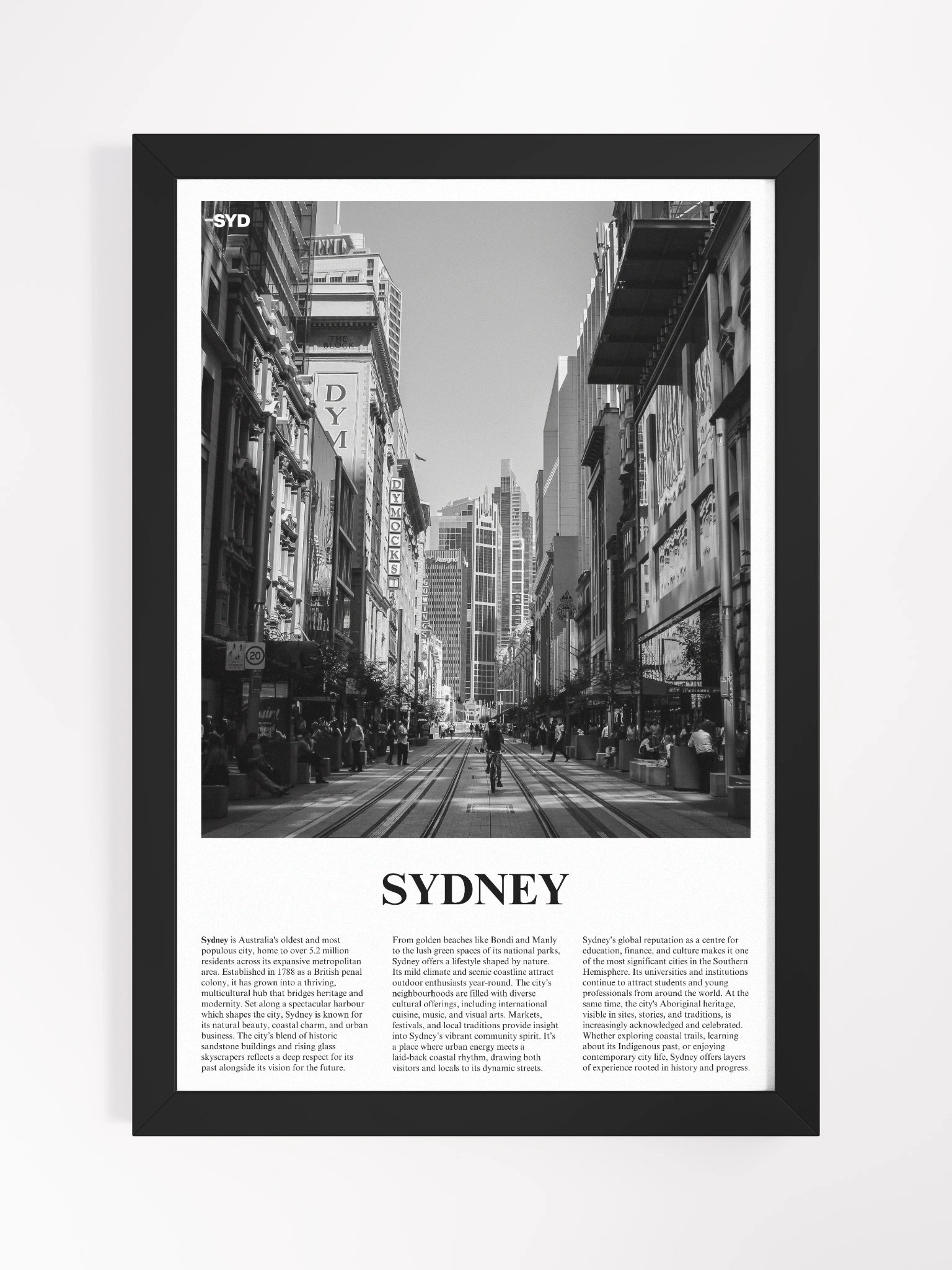 Sydney 03 Newspaper Poster | Framed product image (5)