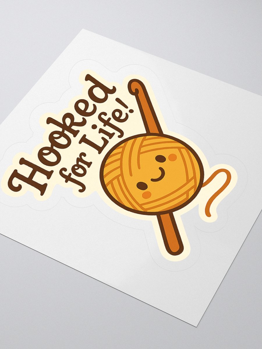 Hooked for Life Crochet Sticker product image (6)