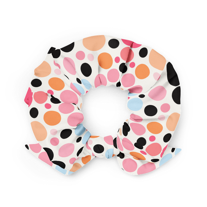 Multi-Colored Polka Dot Bow Scrunchie product image (2)