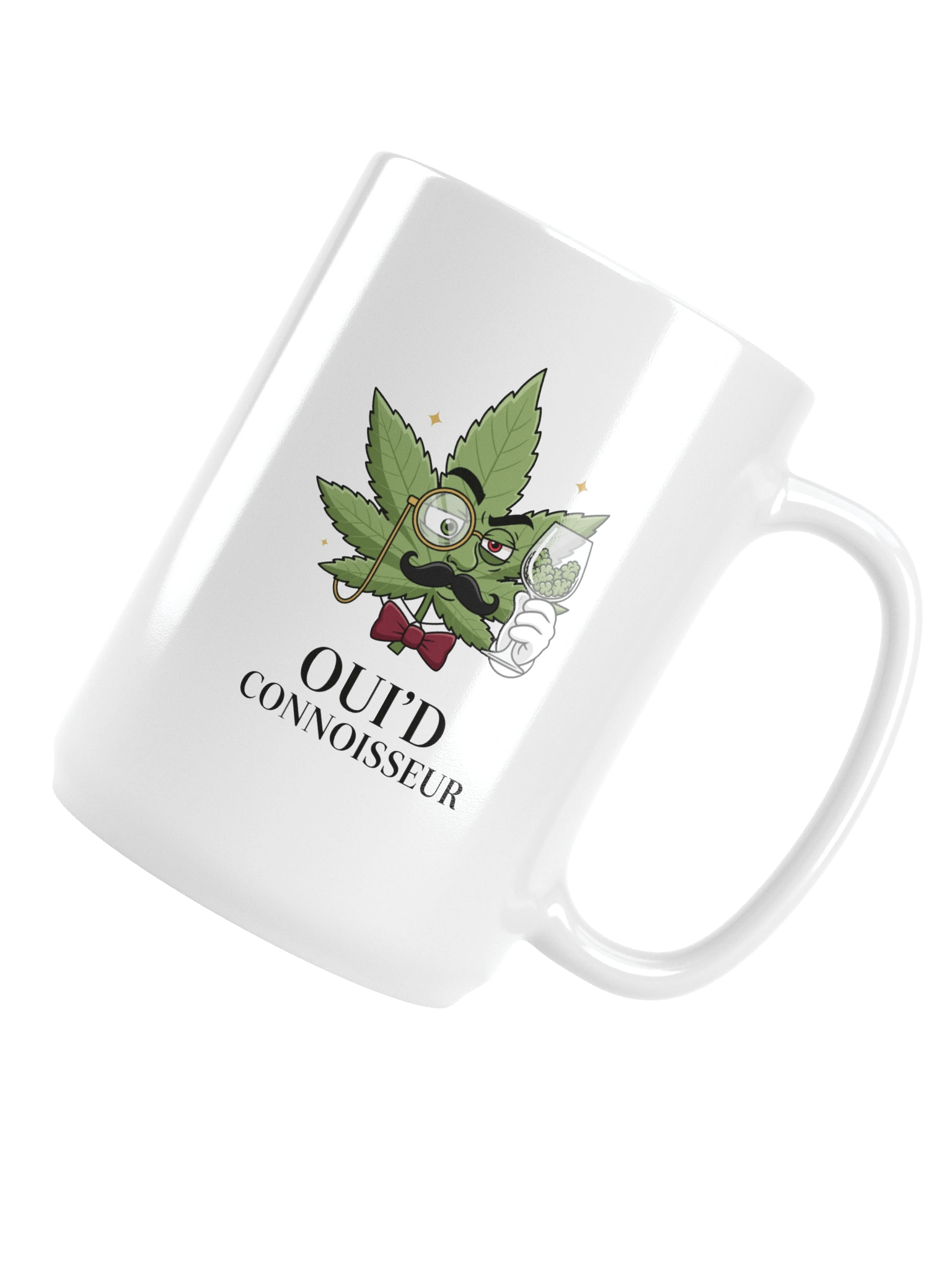 Oui'd Connoisseur Coffee Mug | Funny Wine Weed Mug | 15oz Sophisticated Stoner Gift product image (5)