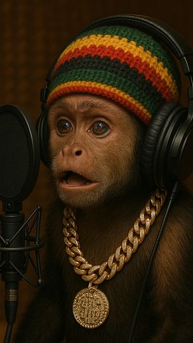 DROPPING MY FIRST SONG🎤 #music #rasta #monkey #ai #funny