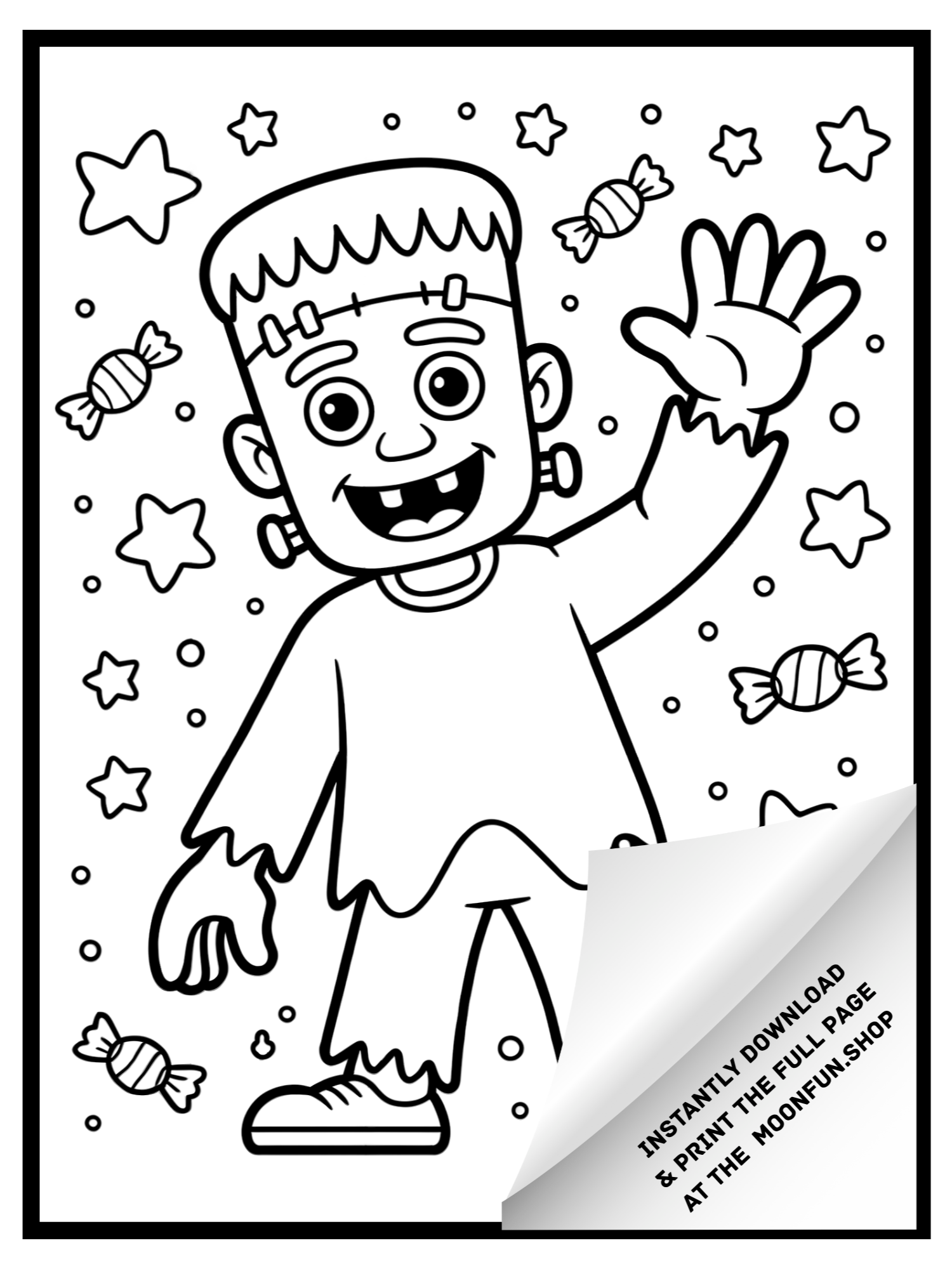 👻 150 Fun & Spooky Halloween Coloring Pages for Kids product image (4)