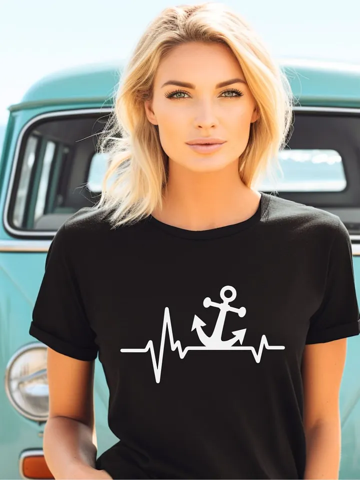 Anchor Heartbeat Gildan 64000 Unisex Tshirt product image (1)