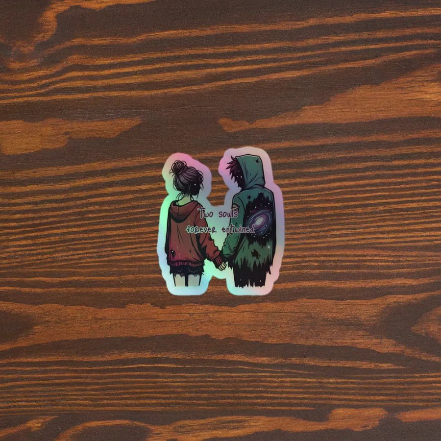 Two Souls Forever Entwined Kiss-Cut Holographic Sticker product image (3)