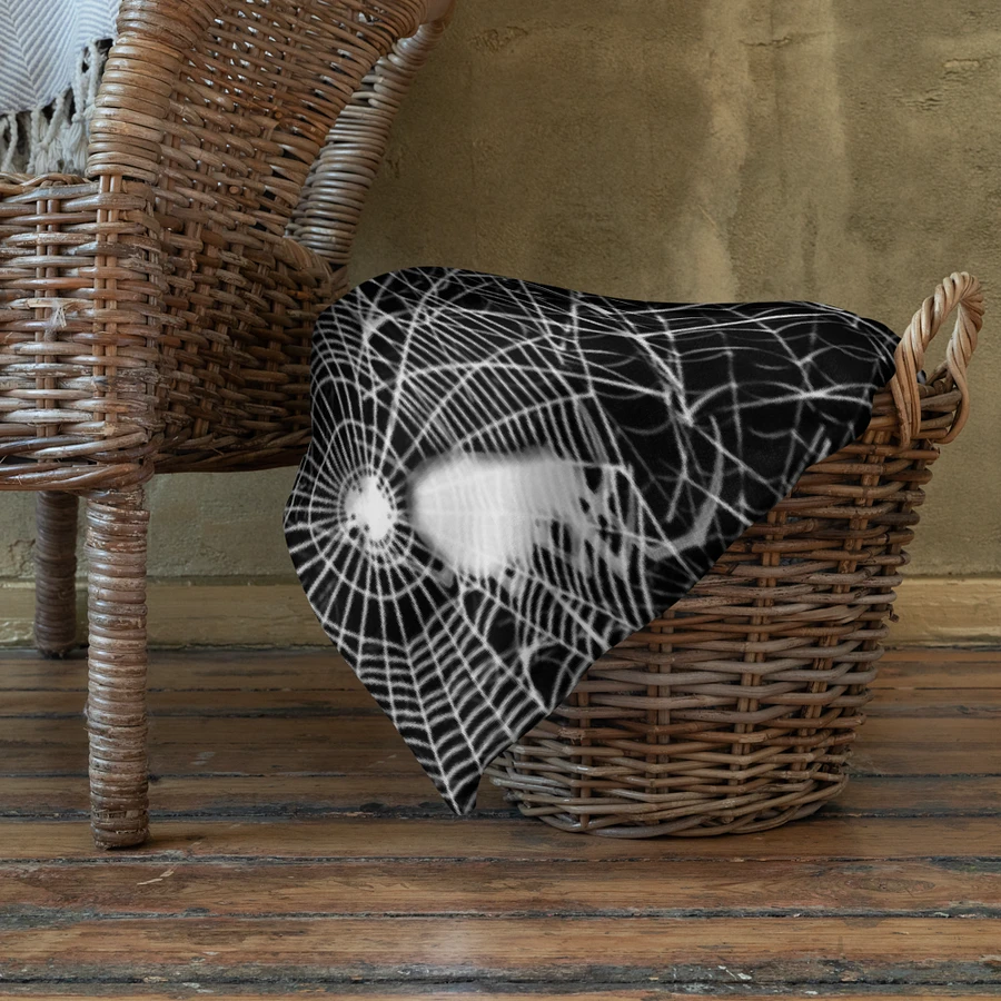 Black and White Spider Webs Throw Blanket product image (22)