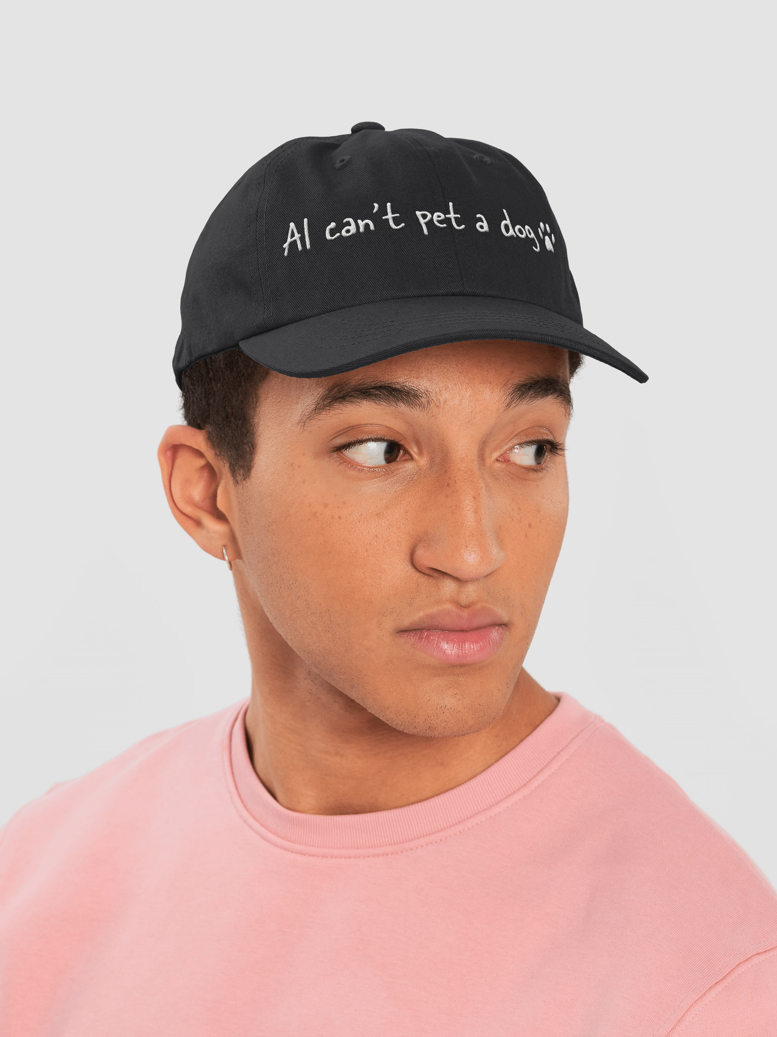 "AI can't pet a dog" hat product image (6)