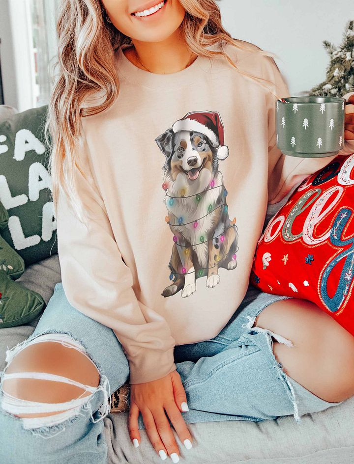 Funny Australian Shepherd(Blue Merle) Christmas Sweatshirt product image (16)
