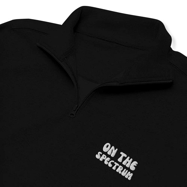 ON THE SPECTRUM (white) embroidered quarter zip product image (2)