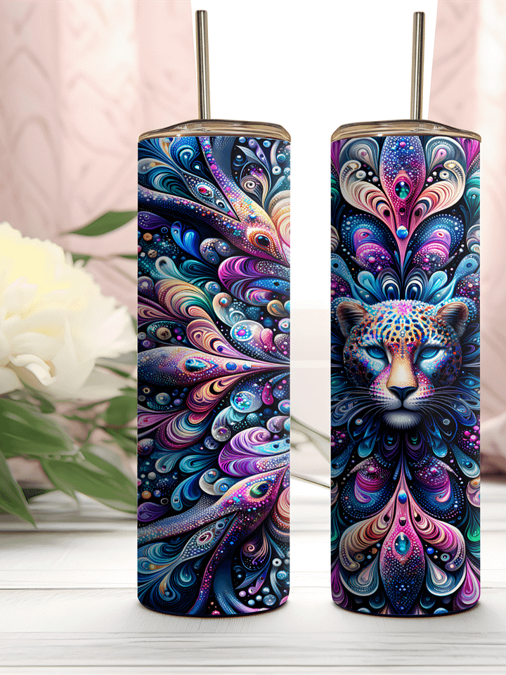 Psychedelic Leopard Print Stainless Steel Tumbler product image (1)