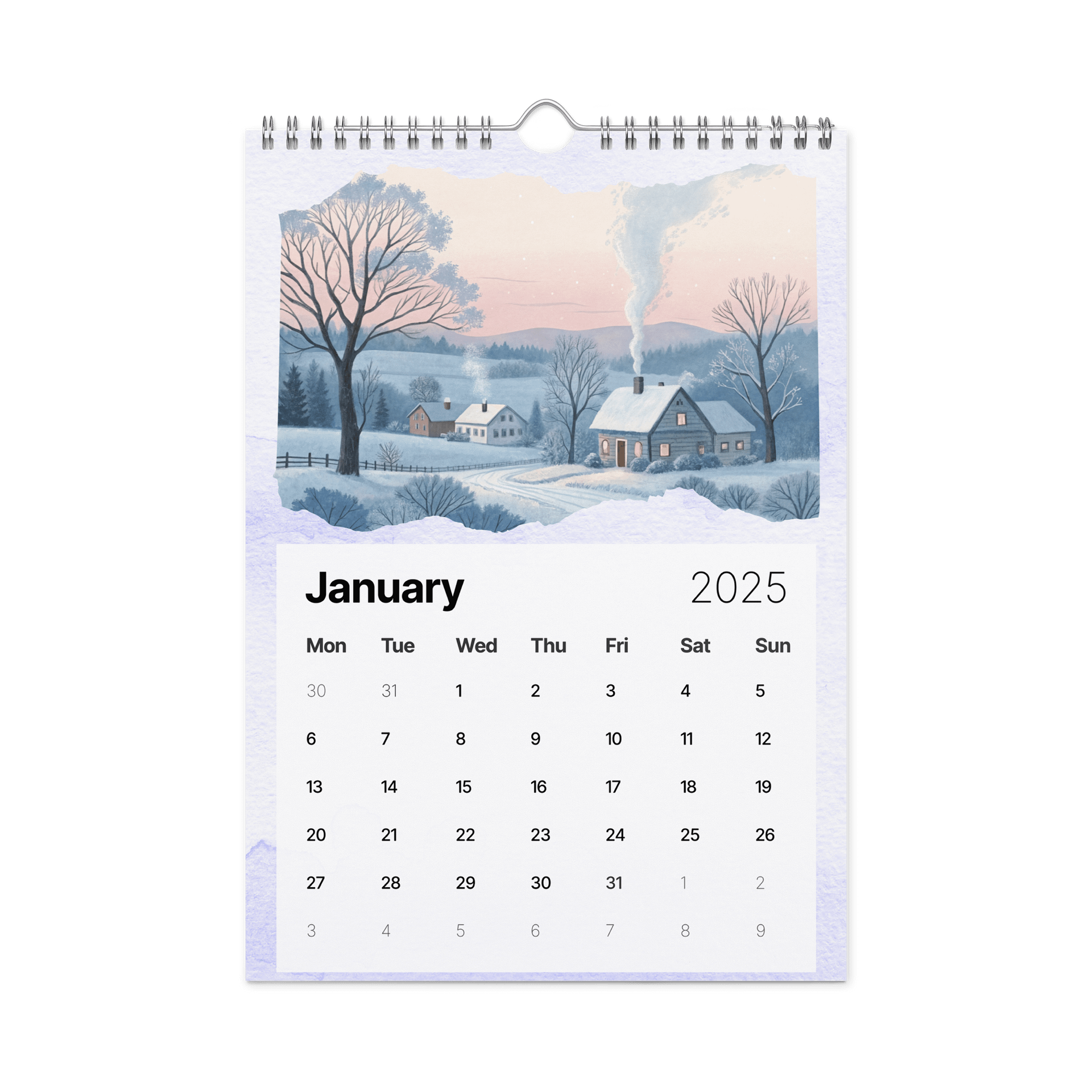 WATERCOLOR SEASONAL SCENES WALL CALENDAR 2026 product image (6)