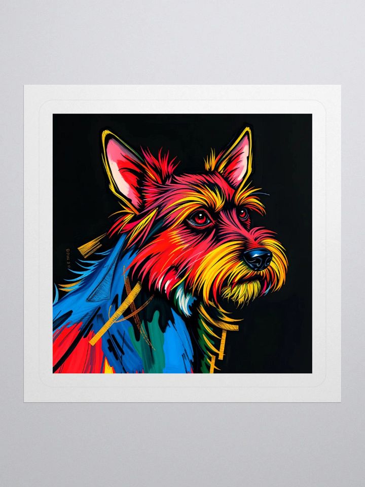 Vibrant Dog Art Kiss Cut Stickers product image (2)