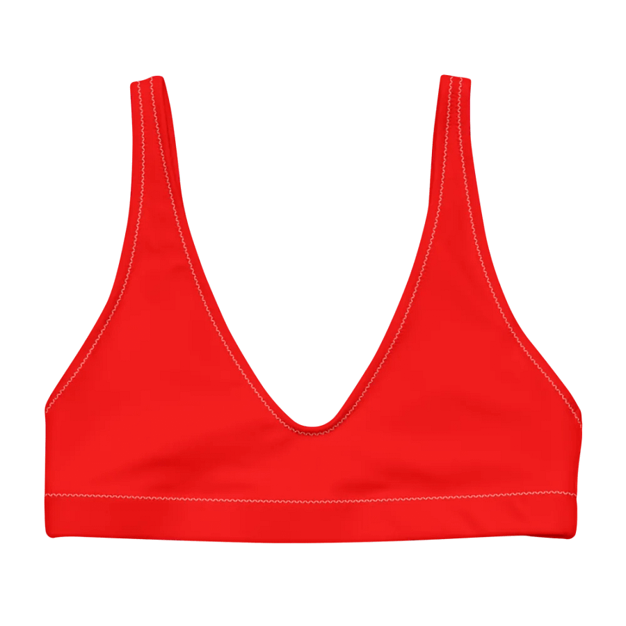 Plain Color Red Padded Bikini Top product image (5)