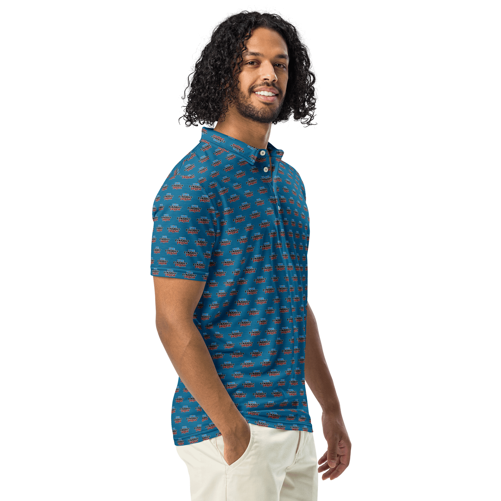 TFOT SlimFit Red HexaFusion Gray Polo Shirt product image (1)
