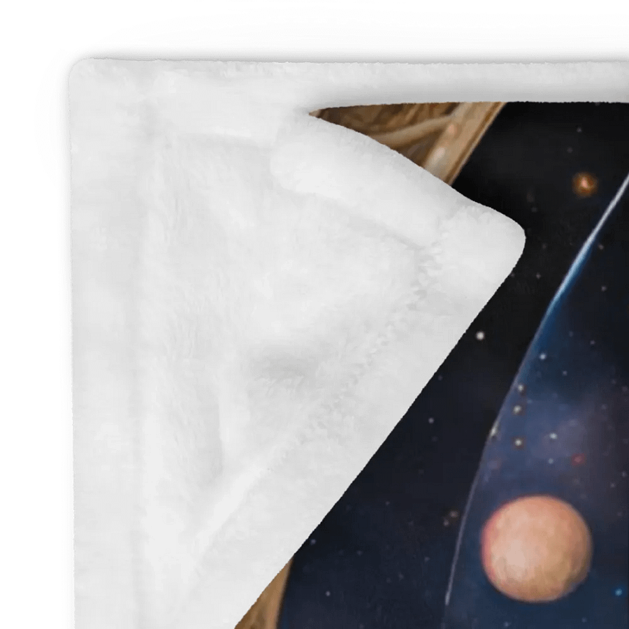 WHITE Cosmic Cat Luxury Throw Blanket product image (12)
