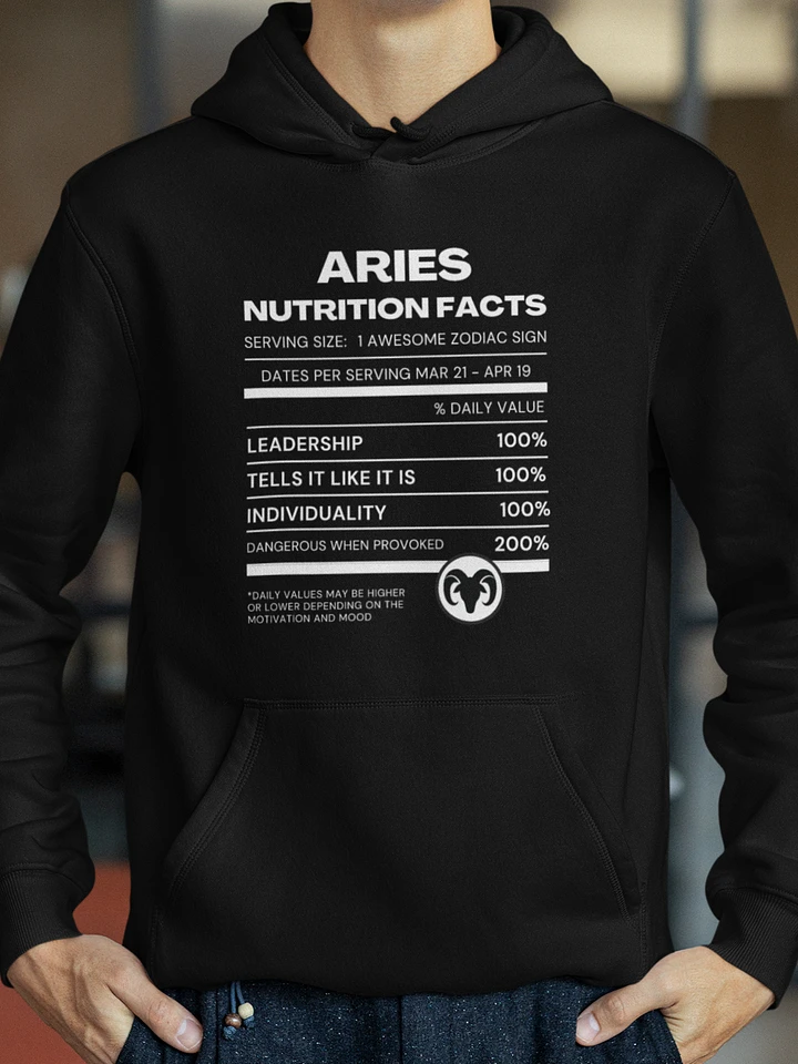 Aries Nutrition Facts Hoodie product image (1)
