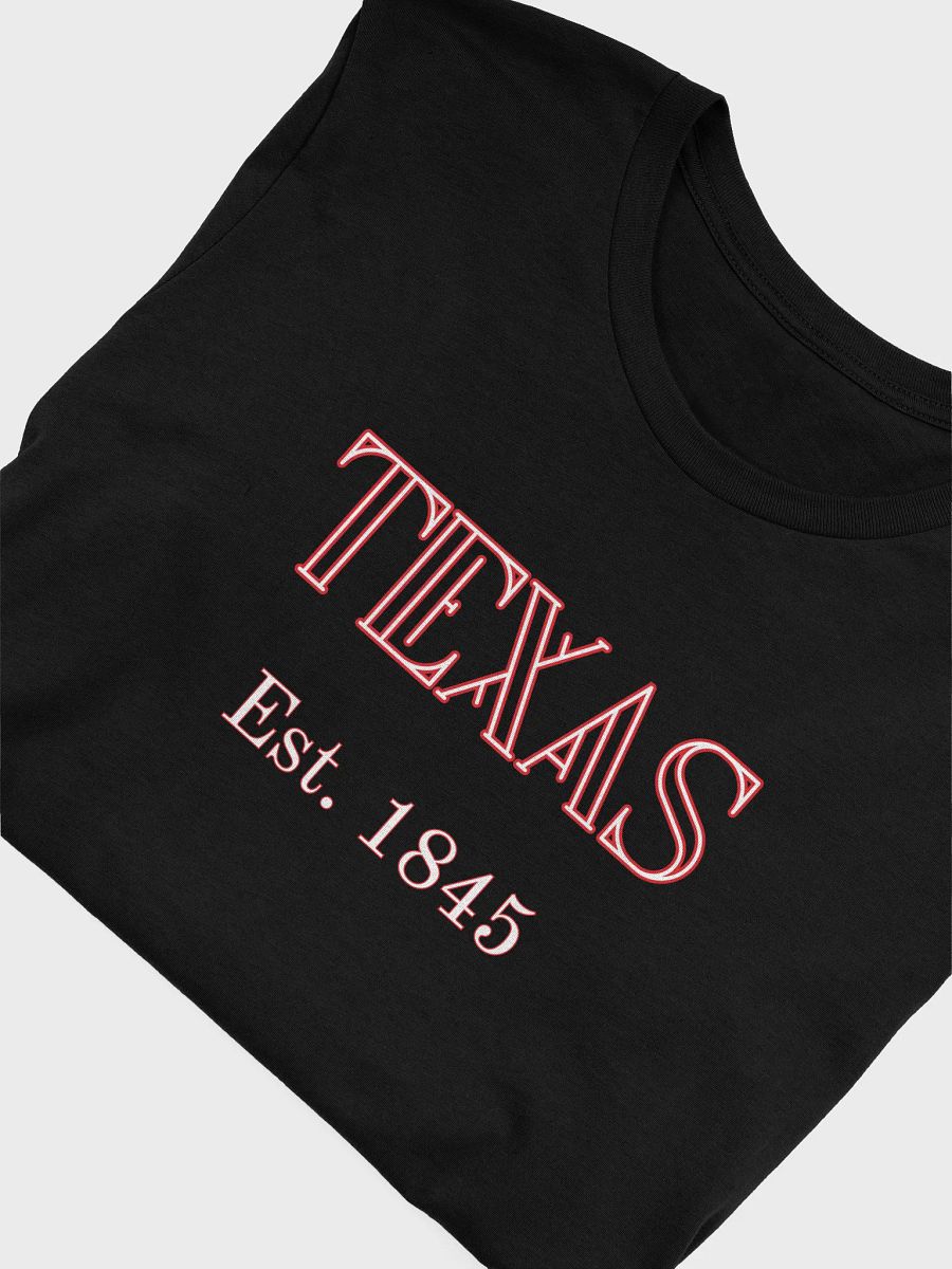 ❤️ TEXAS Est. 1845 Retro Tee with Red Outline | Bella+Canvas Unisex Shirt | Kompot Font product image (5)