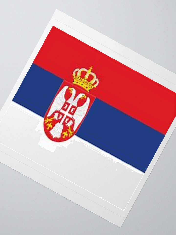 Serbia Flag Sticker - Durable Vinyl for Indoor Use - Multiple Sizes Available product image (5)