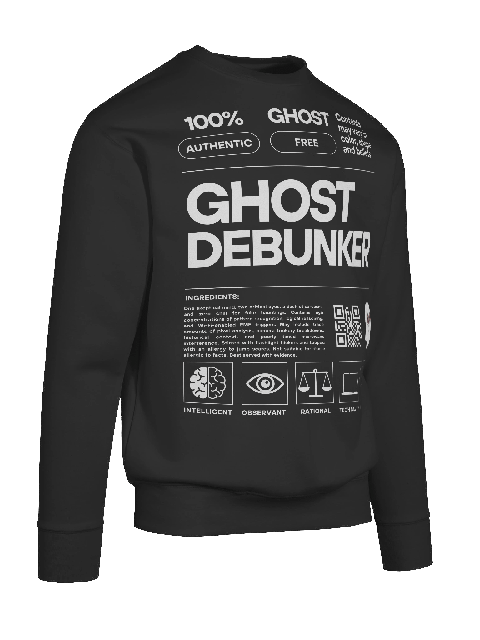 Ghost Debunker – Product Label Pullover product image (10)
