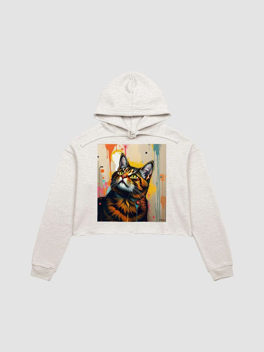 here kitty, kitty! Cozy Chic: Bella+Canvas Fleece Crop Hoodie product image (1)