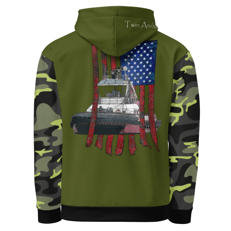 Camouflage & Green Athena Tug & CE Flage Hoodie product image (4)