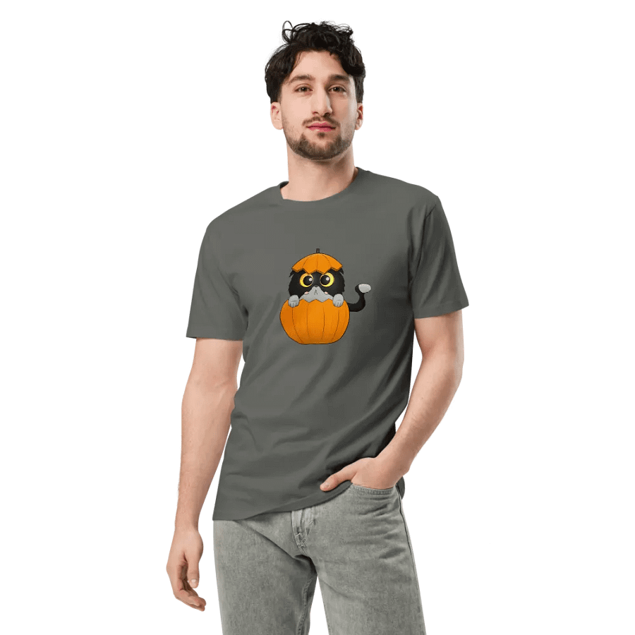 Pumpkin cat T-shirt product image (5)