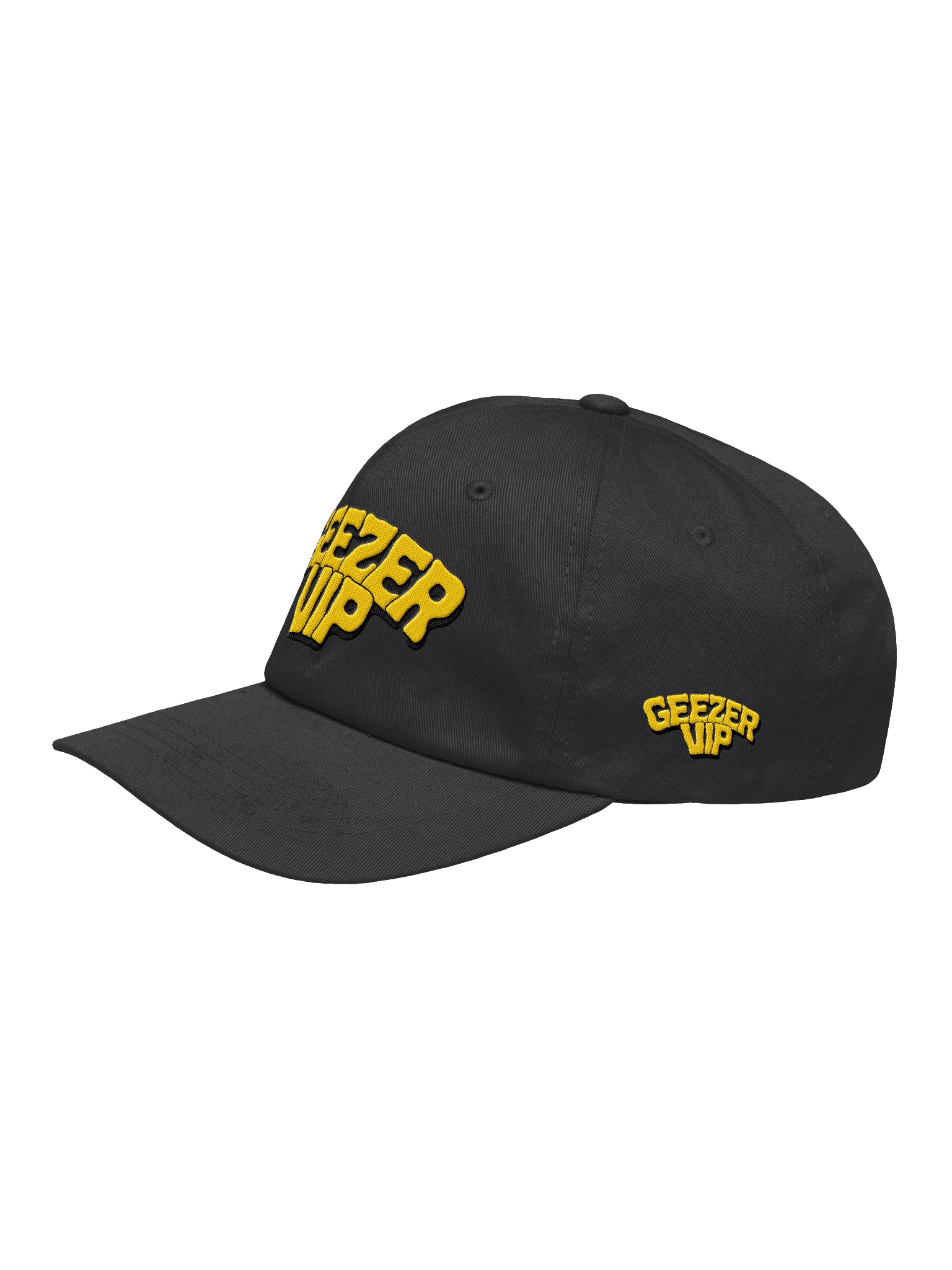 Geezer VIP Classic Dad Hat (Yellow & Black logo) product image (9)