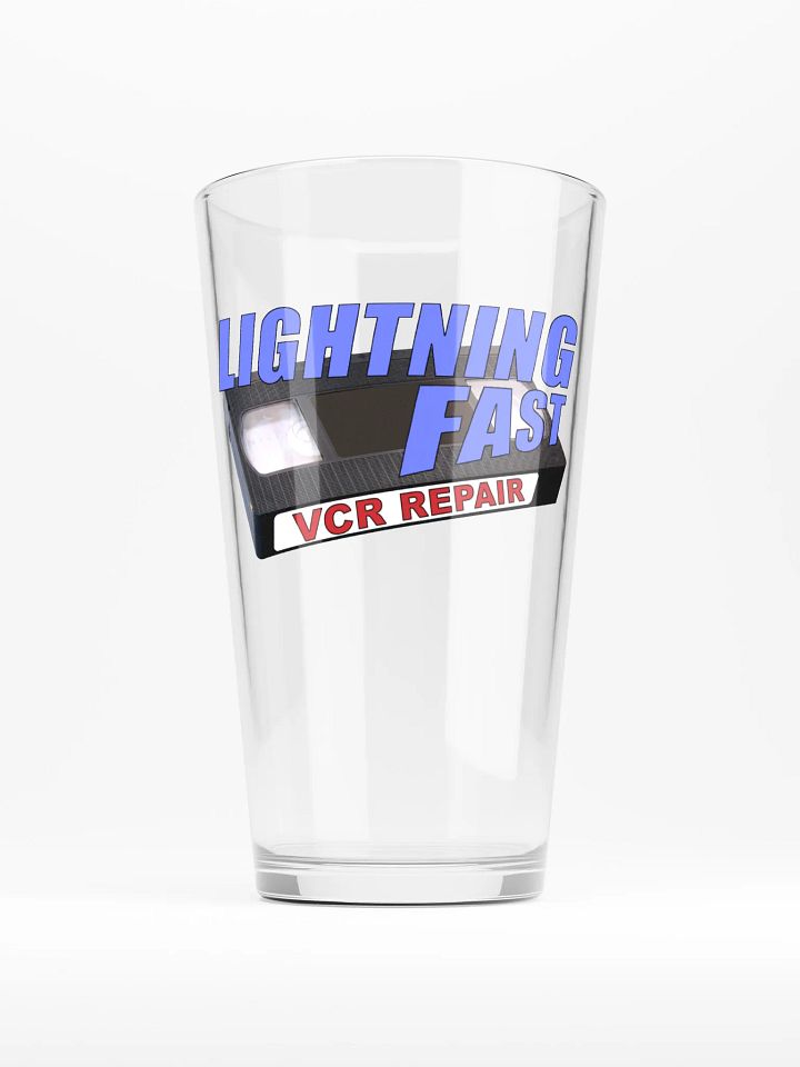 Lightning Fast VCR Repair Pint Glass product image (1)