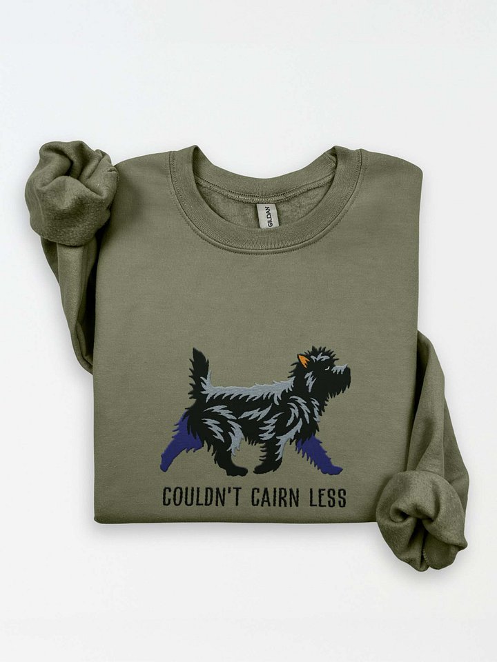 Couldn't Cairn Less Sweatshirt (Embroidered) of a Cairn Terrier(Black) product image (1)