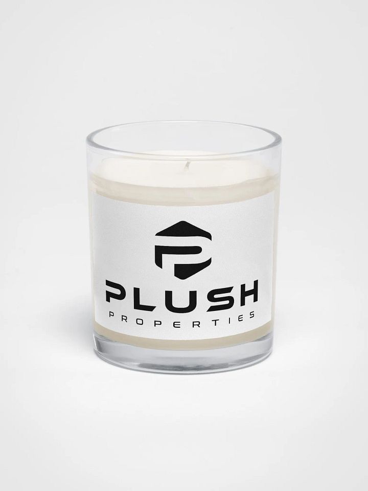 Plush Soy Wax Candle In A Clear Glass Jar product image (1)