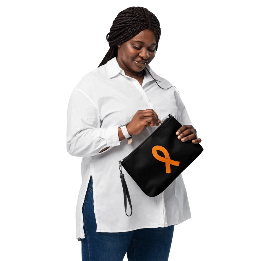 Crossbody Bag - Black - Cancer Awareness Orange Ribbon product image (12)