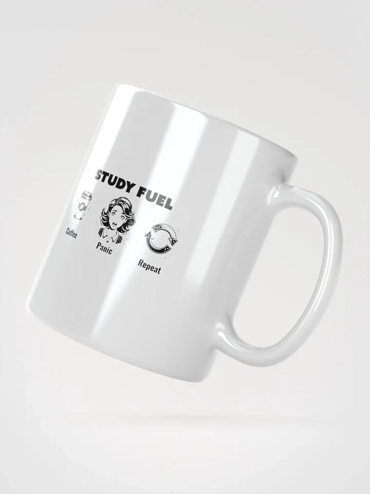 Study Fuel: Coffee Panic Repeat Funny Coffee Lover Mug product image (2)