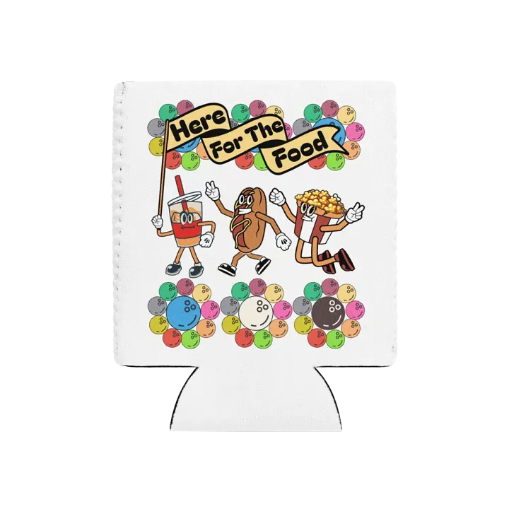Here For The Food Bowling Foodie Fun Can Cooler product image (1)