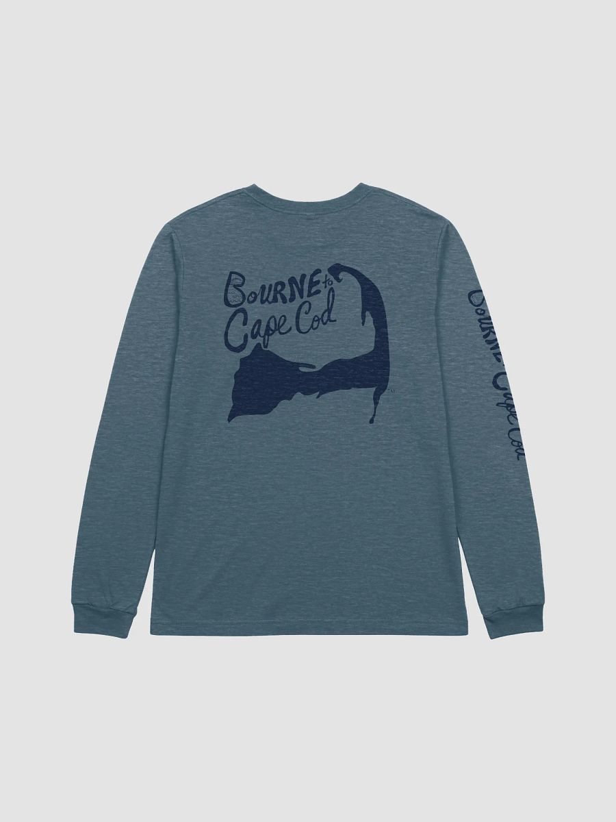 Men's | BOURNE to Cape Cod™ | DTG Vintage Print | Supersoft Long Sleeve T-Shirt by Bella+Canvas | Navy Blue Logo on Multiple Colors product image (3)