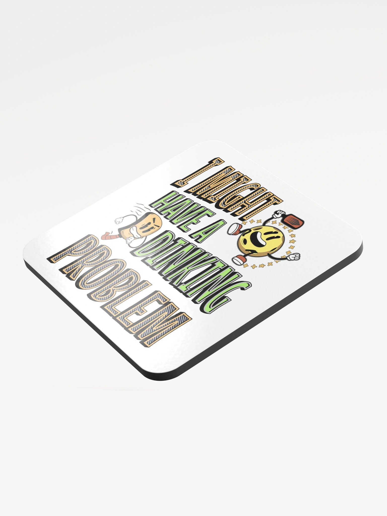 I Might Have A Dinking Problem Pickleball Whimsical Coaster Set product image (4)