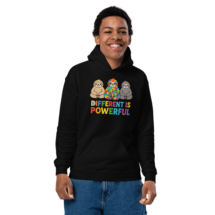 Different Is Powerful Youth Hoodie product image (5)