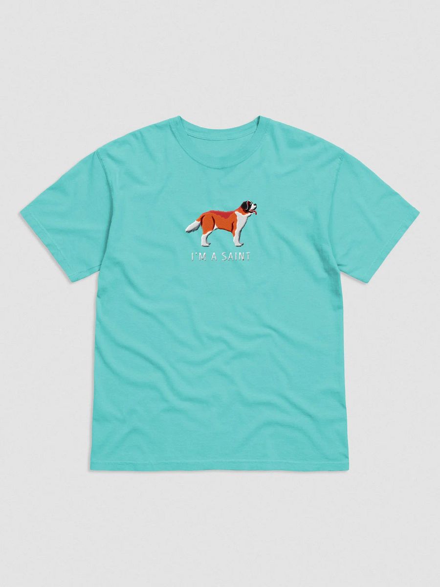 I'm a Saint T-Shirt(Embroidered) of a Saint Bernard(Red) product image (4)