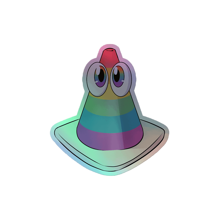 Holographic Pride Cone Sticker product image (2)