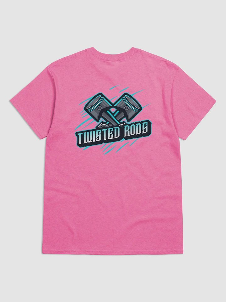 Twisted Rods Aqua Font T-Shirt Dual Logo product image (2)