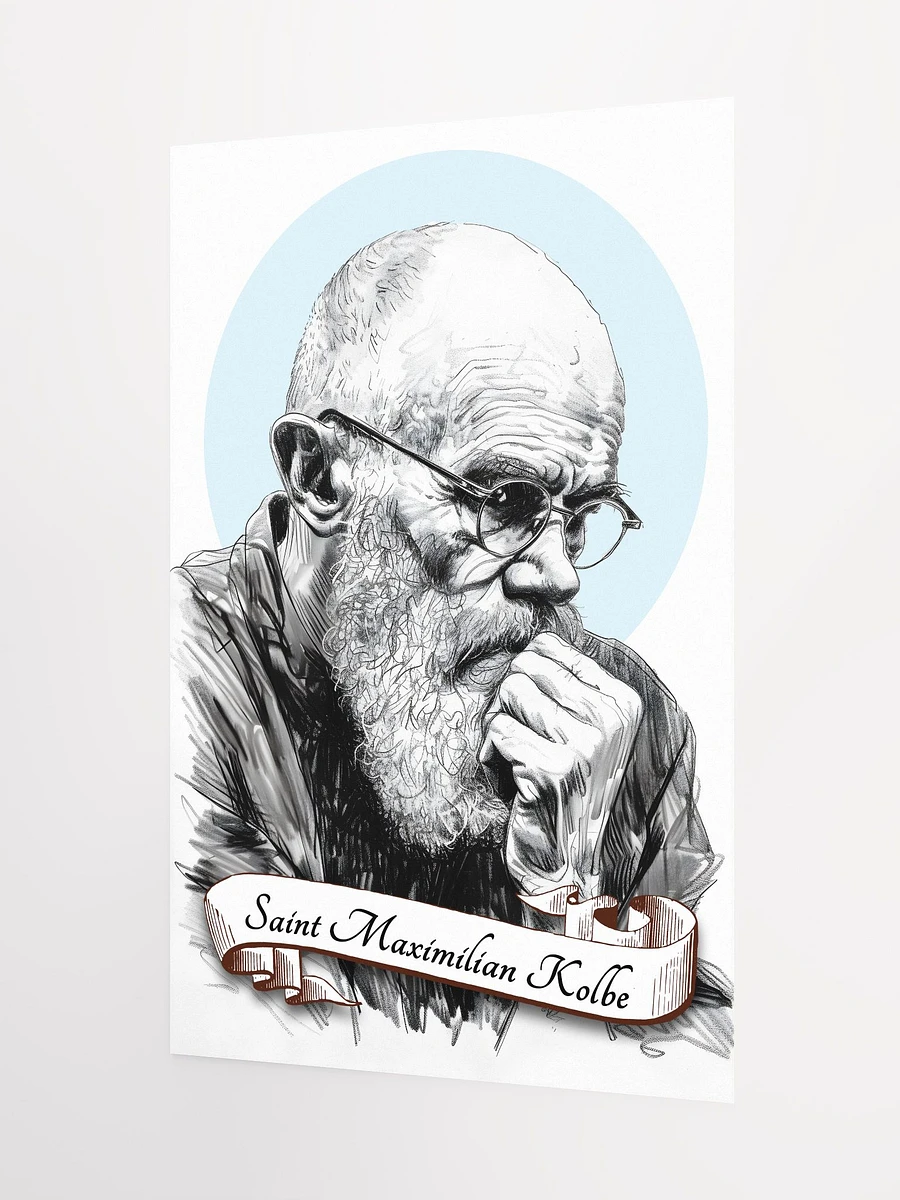 Saint Maximilian Kolbe Patron Saint of Families, Journalists, Publishers, Writers, Media and Network Operators, Drug Addicts, People with Eating Disorders, Political Prisoners, Matte Poster product image (5)