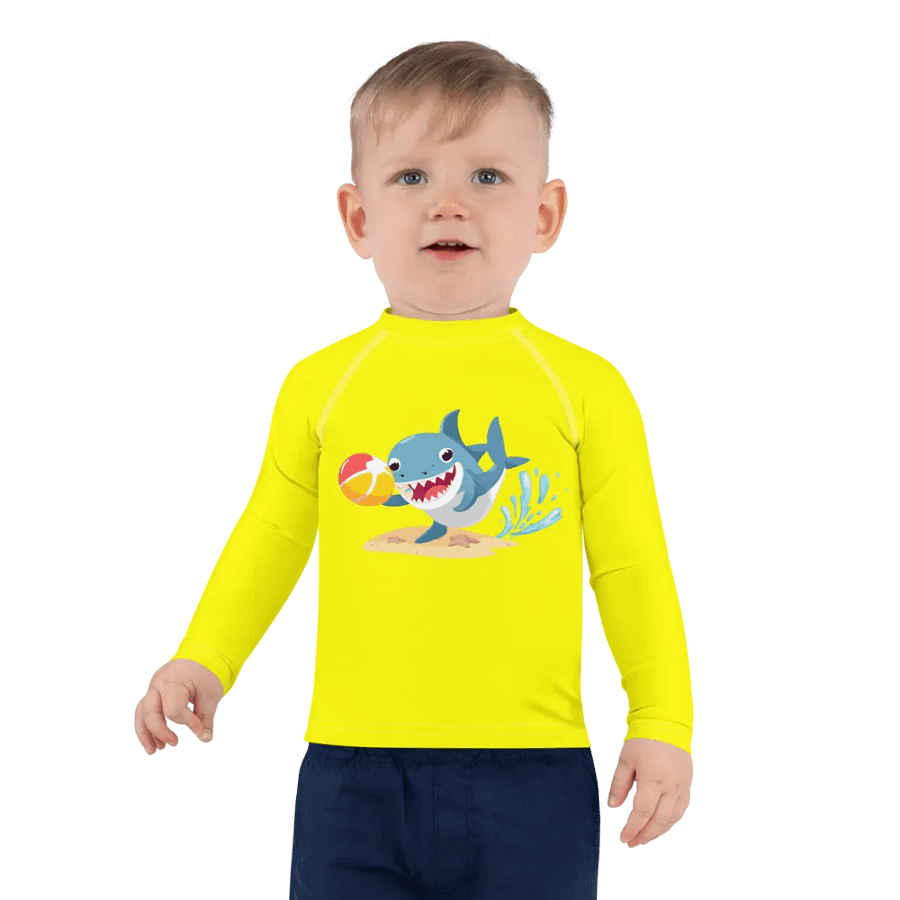 Playful Shark Kids Rash Guard product image (1)