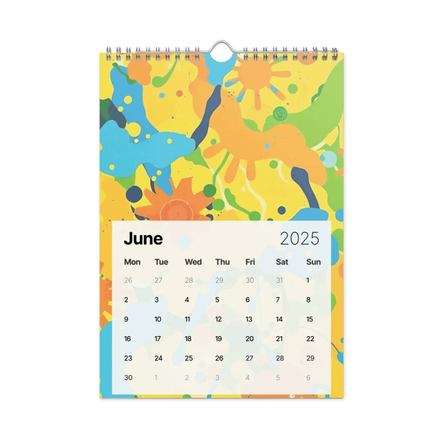 ART ABSTRACT WALL CALENDAR 2025 product image (8)