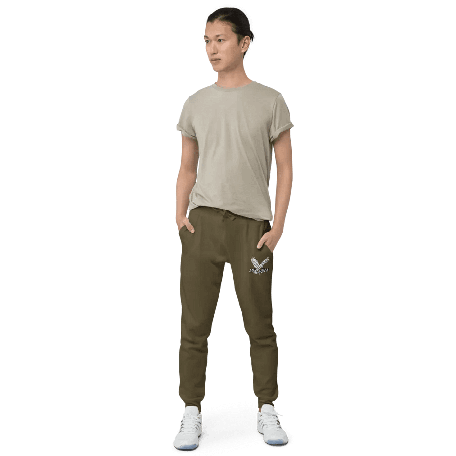 Green Fleece Unisex Joggers product image (5)