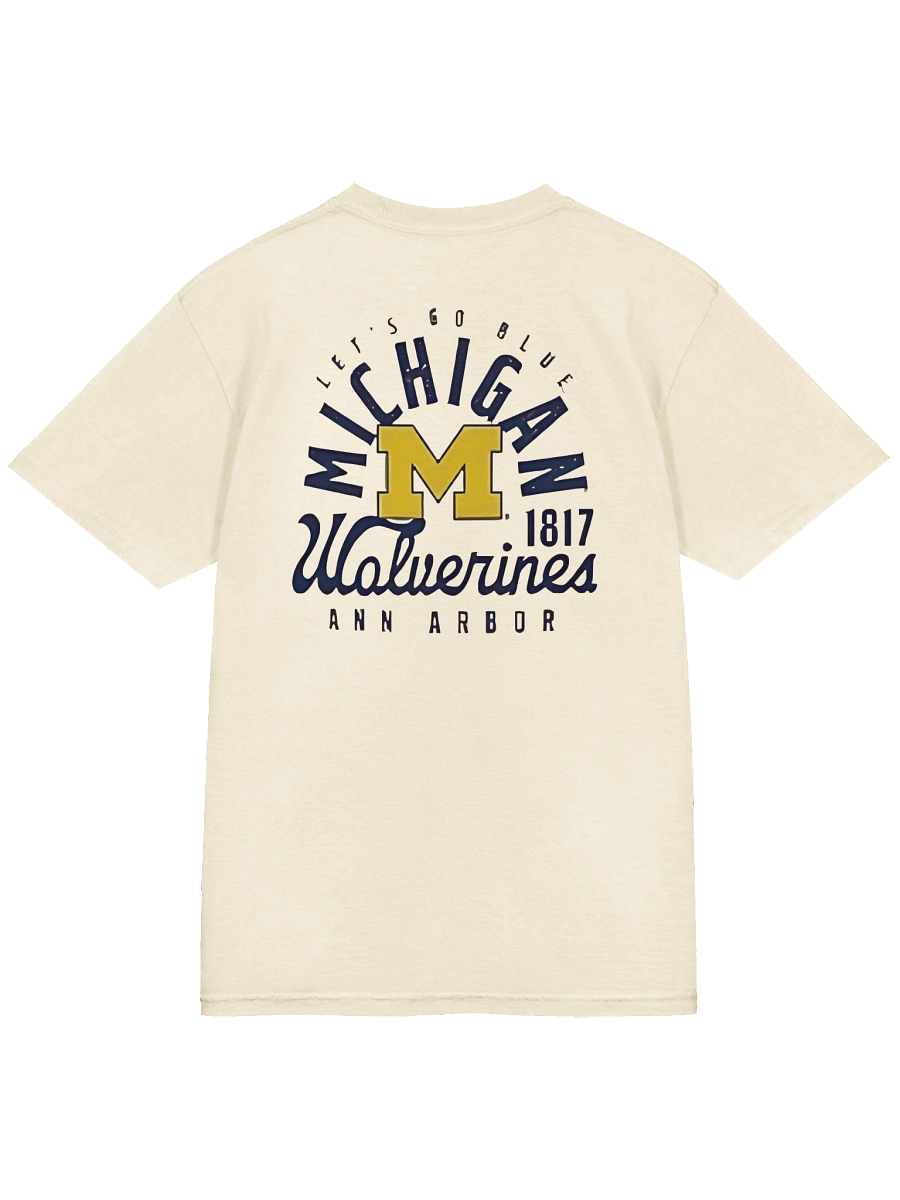 Men's Cream Michigan Wolverines Comfort Colors Mascot Overlay T-Shirt product image (4)