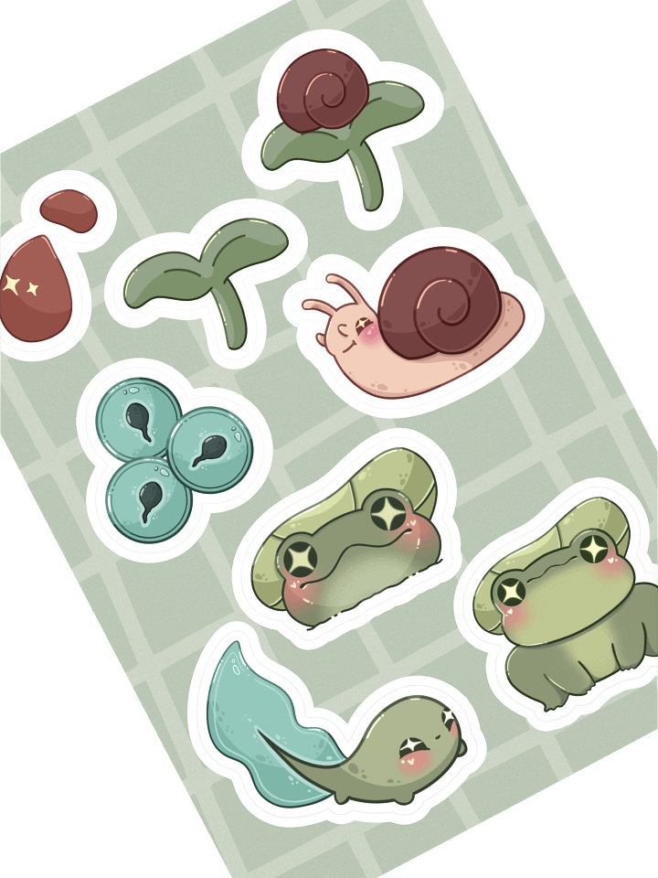 Snorburt and Bepis sticker sheet product image (1)