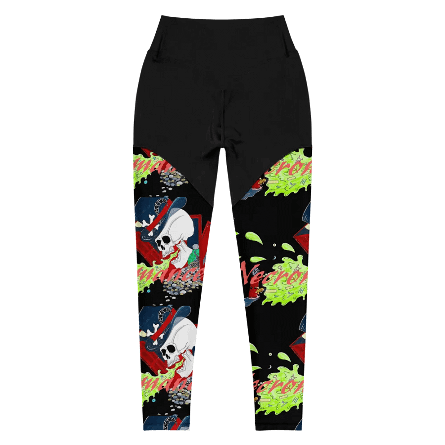 Skull Chaos All-Over Sports Leggings product image (6)