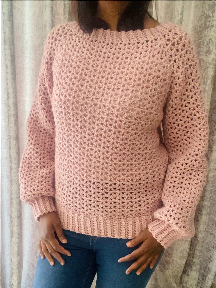 Crochet V Stitch Sweater or Top Written Pattern product image (1)