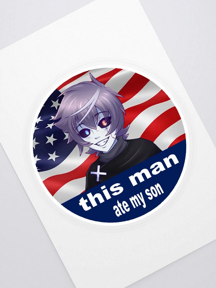 This Man Ate My Son Sticker product image (1)