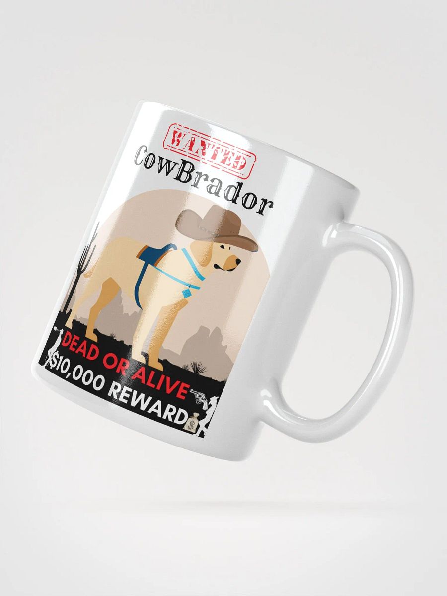 Wanted Cowboy Dog White Glossy Mug product image (12)