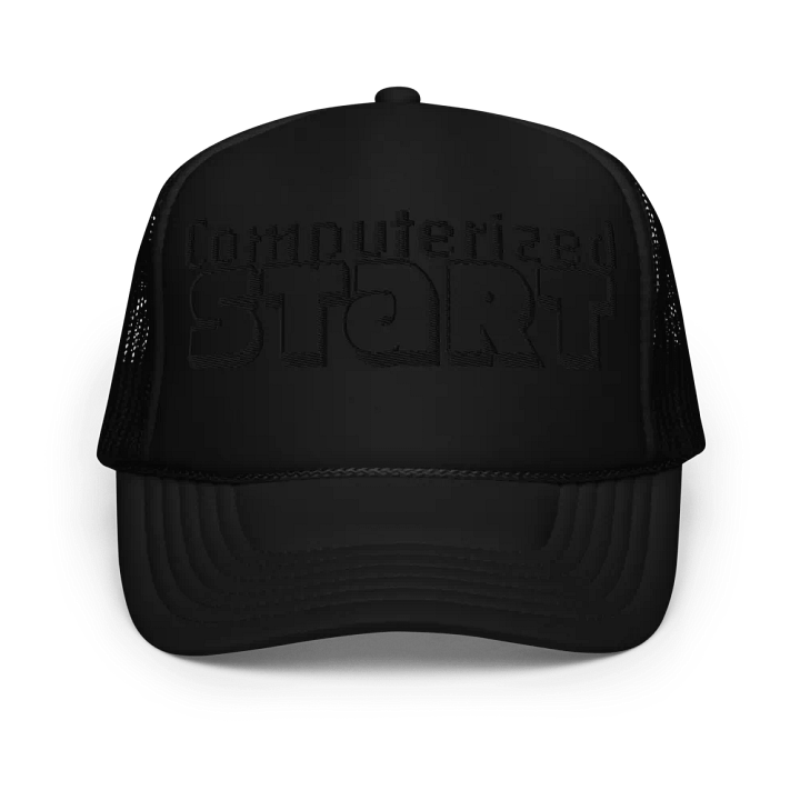 Computerized Start™ Black Monochrome Embroidered Trucker Hat product image (1)