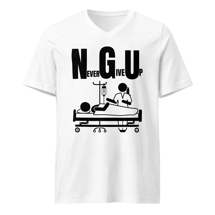 Never give up V-Neck Tee product image (1)